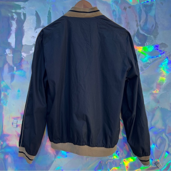 90s Dark Beige and Black Reversible Bomber Jacket - Picture 6 of 10